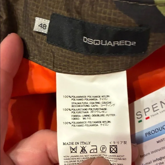 NEW DSQUARED2 Camouflage Cargo Pants - Olive and Black